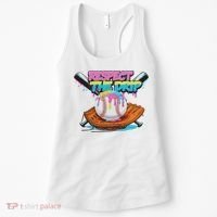 Respect The Drip Baseball Bat Glove Ice Cream Drip Women's Tank Top thumb 0
