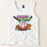 Respect The Drip Baseball Bat Glove Ice Cream Drip Tank Top thumb 2