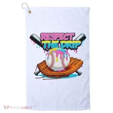 Respect The Drip Baseball Bat Glove Ice Cream Drip Golf Towel
