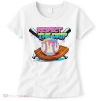 Respect The Drip Baseball Bat Glove Ice Cream Drip Women's T-Shirt thumb 0