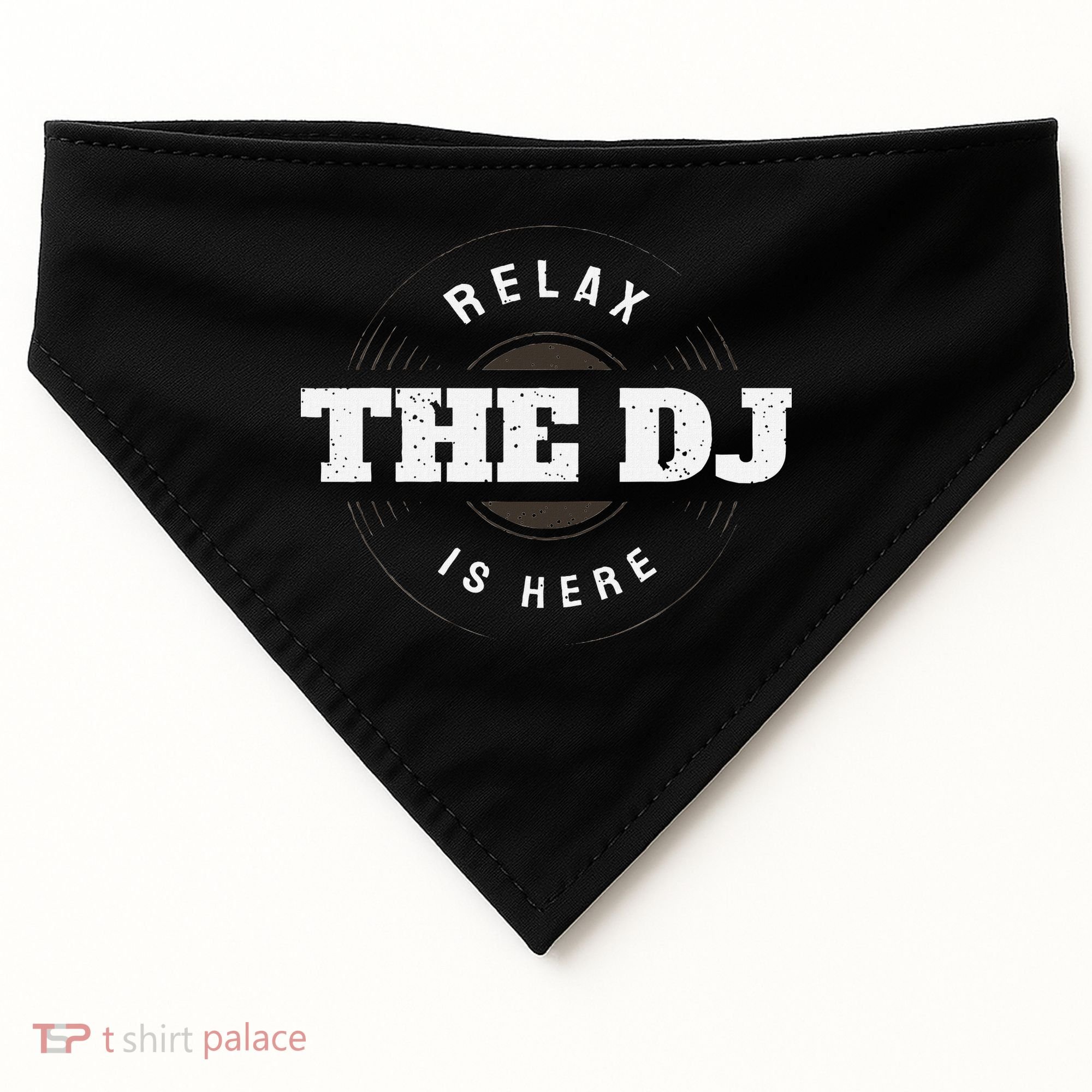 Relax The Dj Is Here Dj Music USA-Made Doggie Bandana