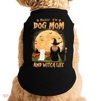 Rocking The Dog Mom And Witch Life Maltese Halloween Funny Gift Doggie Tank thumb 0