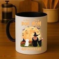 Rocking The Dog Mom And Witch Life Maltese Halloween Funny Gift Coffee Mug thumb 4