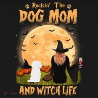 Rocking The Dog Mom And Witch Life Maltese Halloween Funny Gift Women's Hoodie thumb 2