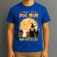 Rocking The Dog Mom And Witch Life Maltese Halloween Funny Gift T-Shirt thumb 3