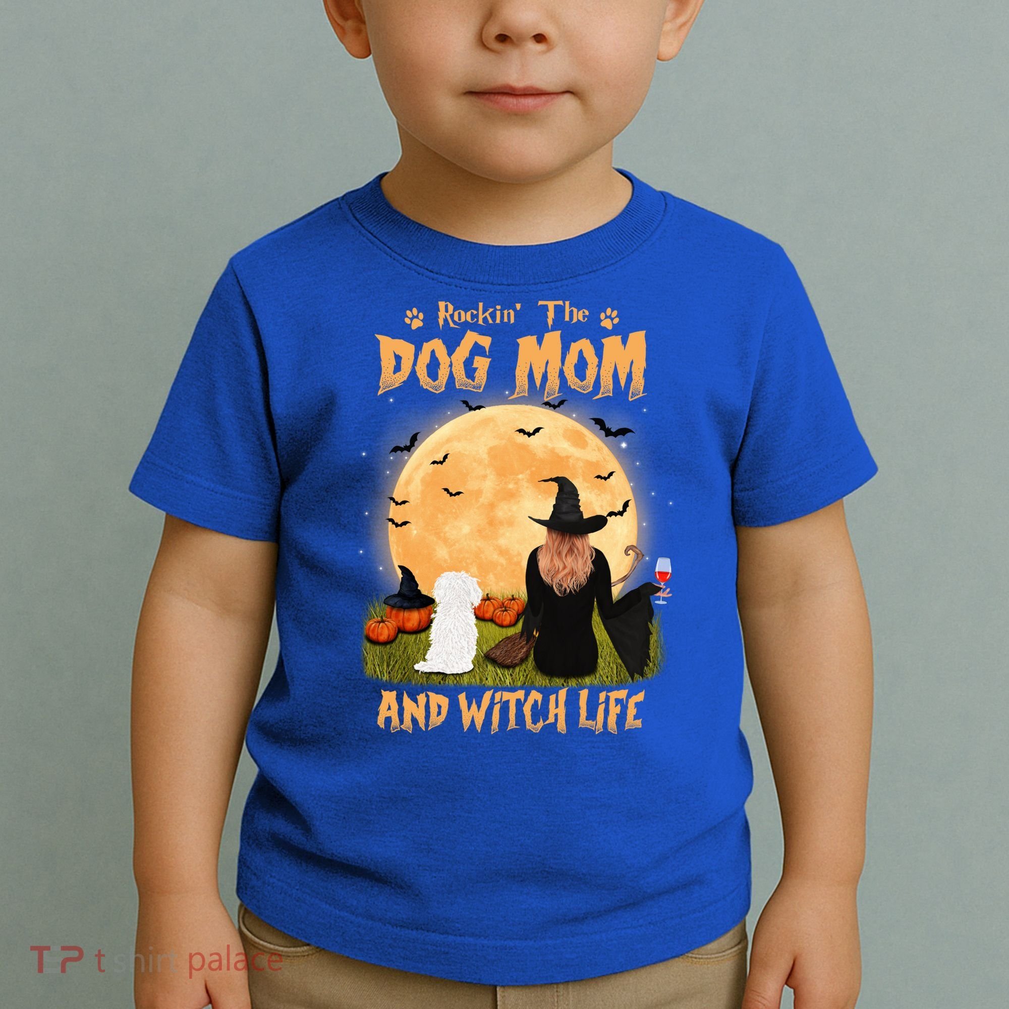 Rocking The Dog Mom And Witch Life Maltese Halloween Funny Gift Toddler T-Shirt