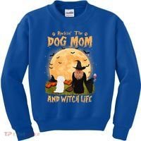 Rocking The Dog Mom And Witch Life Maltese Halloween Funny Gift Kids Sweatshirt thumb 0