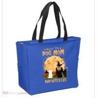 Rocking The Dog Mom And Witch Life Maltese Halloween Funny Gift Tote Bag thumb 2