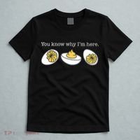 Retro Thanksgiving Dinner You Know Why IM Here Deviled Egg T-Shirt thumb 5