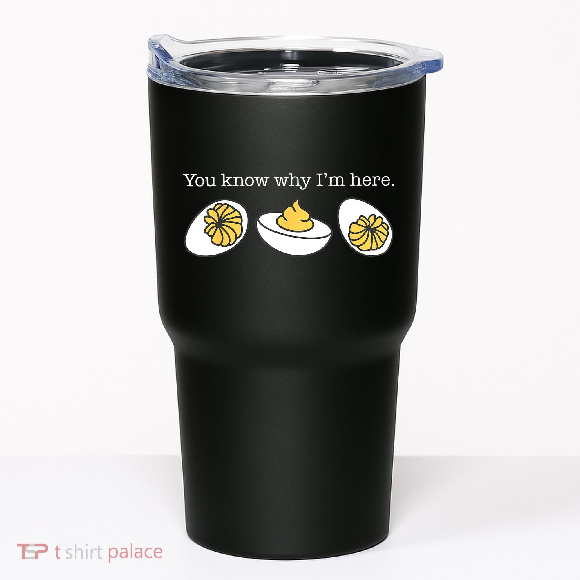 Retro Thanksgiving Dinner You Know Why IM Here Deviled Egg Tumbler