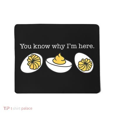 Retro Thanksgiving Dinner You Know Why IM Here Deviled Egg Mousepad