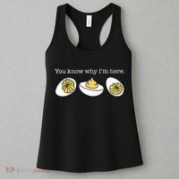 Retro Thanksgiving Dinner You Know Why IM Here Deviled Egg Women's Tank Top thumb 3
