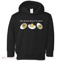 Retro Thanksgiving Dinner You Know Why IM Here Deviled Egg Toddler Hoodie thumb 0