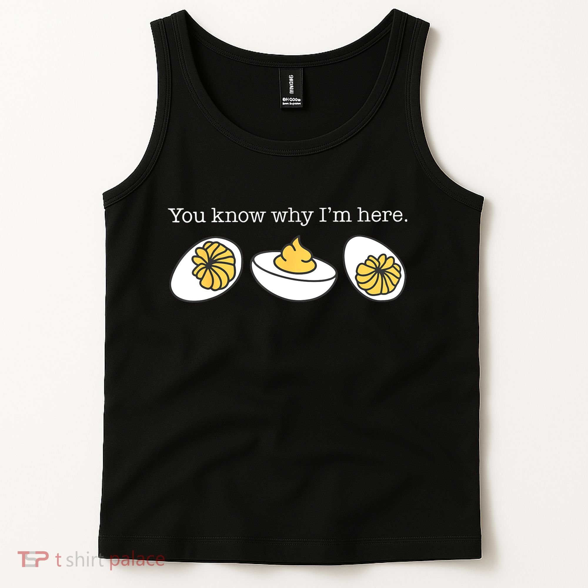 Retro Thanksgiving Dinner You Know Why IM Here Deviled Egg Tank Top