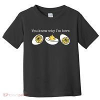 Retro Thanksgiving Dinner You Know Why IM Here Deviled Egg Toddler T-Shirt thumb 0