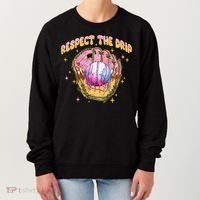 Respect The Drip Baseball Ice Cream Sport Game Day Women's Sweatshirt thumb 0