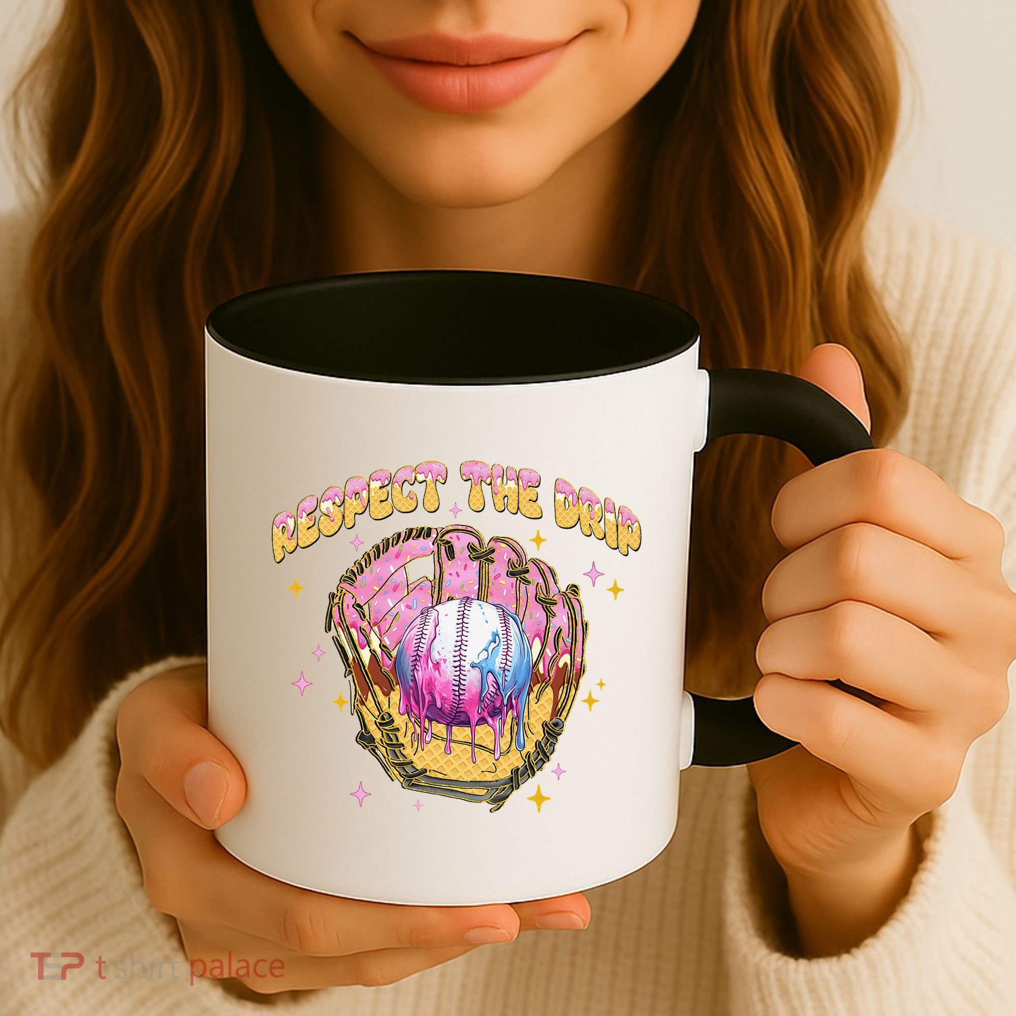 Respect The Drip Baseball Ice Cream Sport Game Day Coffee Mug