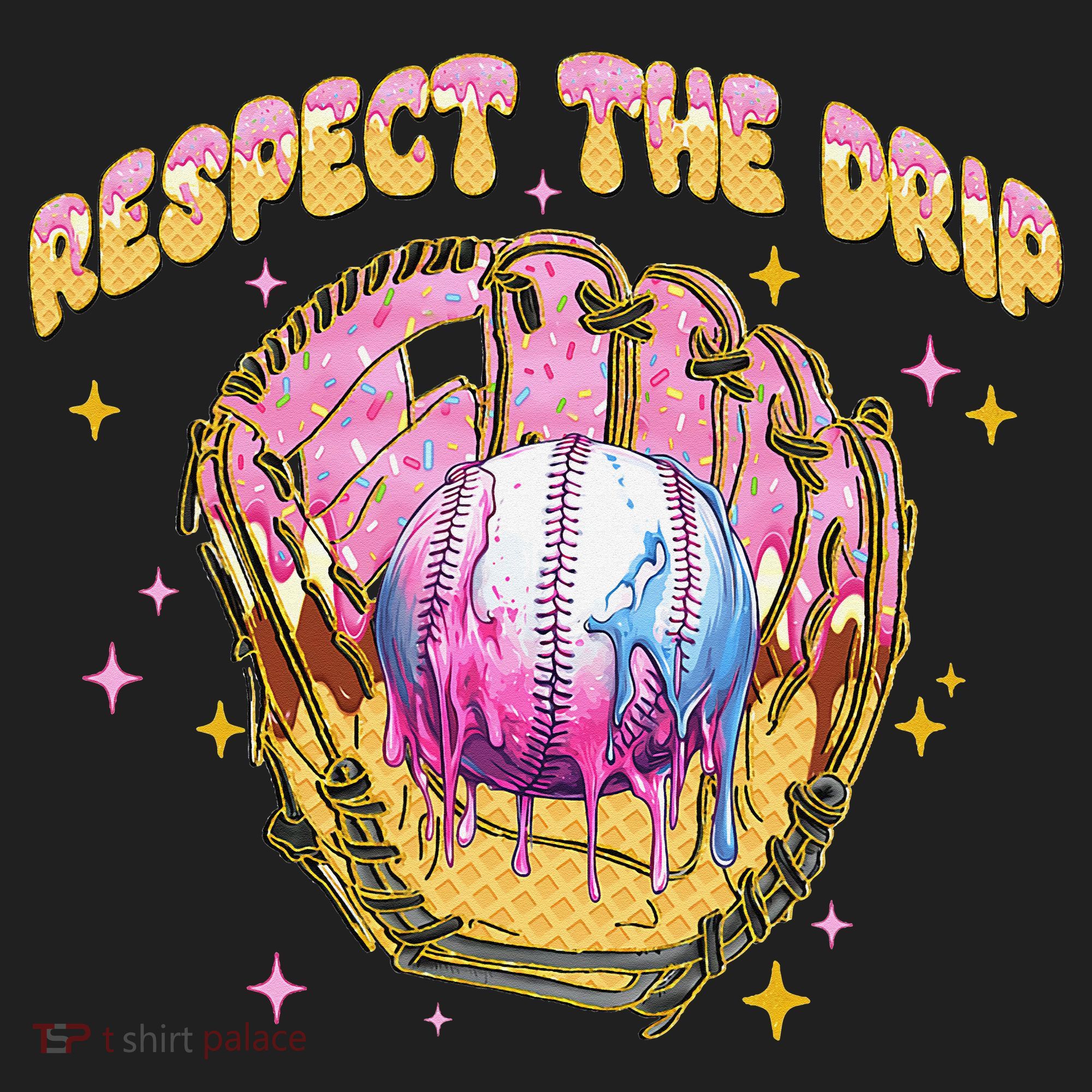 Respect The Drip Baseball Ice Cream Sport Game Day Beanie