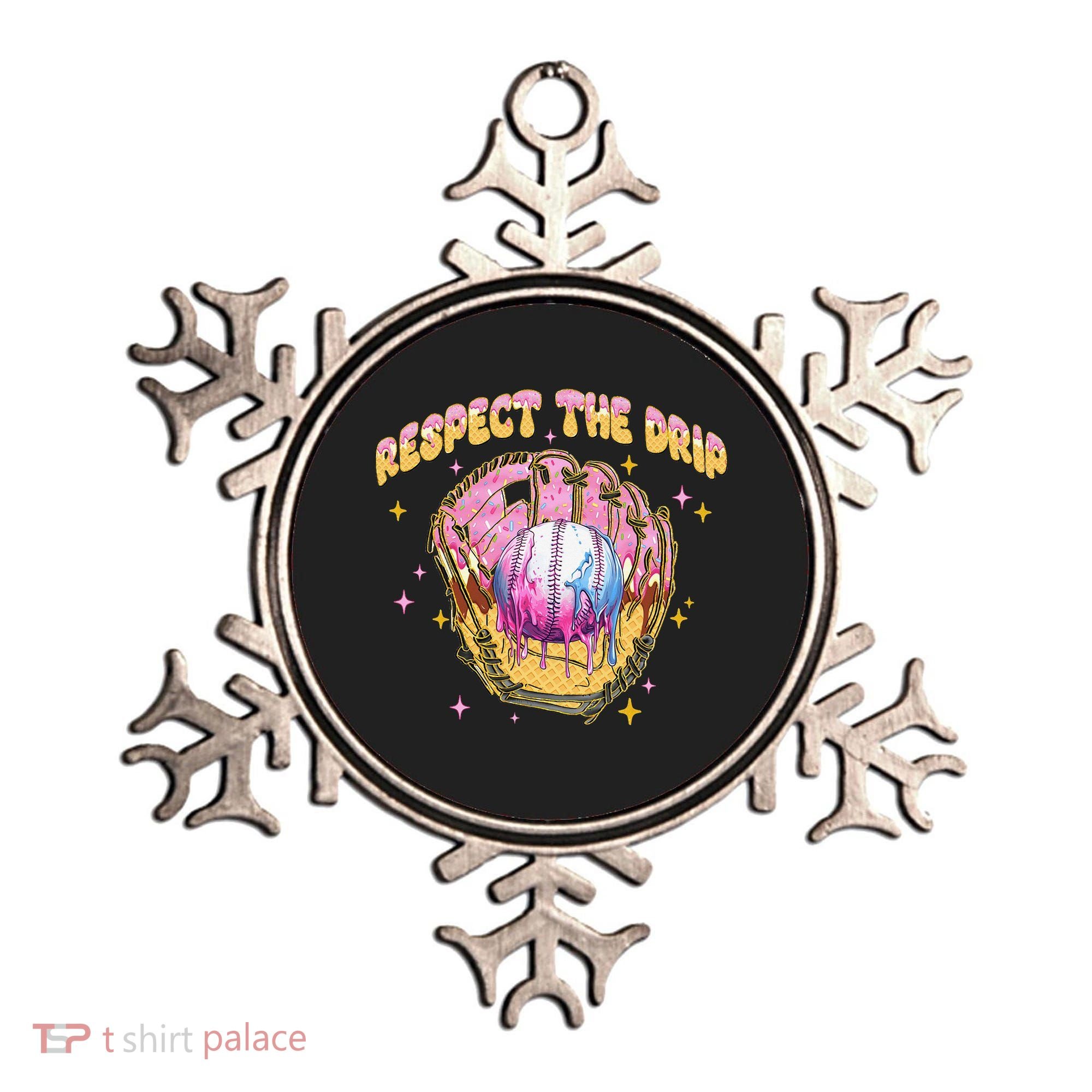 Respect The Drip Baseball Ice Cream Sport Game Day Ornament