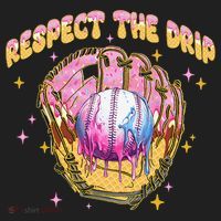 Respect The Drip Baseball Ice Cream Sport Game Day Hat thumb 2