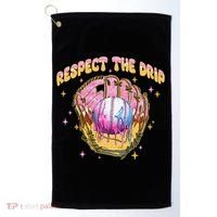 Respect The Drip Baseball Ice Cream Sport Game Day Golf Towel thumb 0