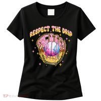 Respect The Drip Baseball Ice Cream Sport Game Day Women's T-Shirt thumb 0