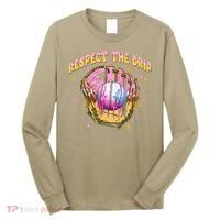 Respect The Drip Baseball Ice Cream Sport Game Day Long Sleeve Shirt thumb 0