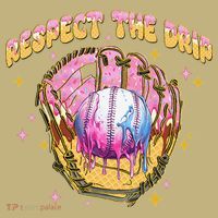 Respect The Drip Baseball Ice Cream Sport Game Day Mousepad thumb 1