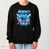 Respect The Drip Baseball Ice Cream Drip Women's Sweatshirt thumb 0