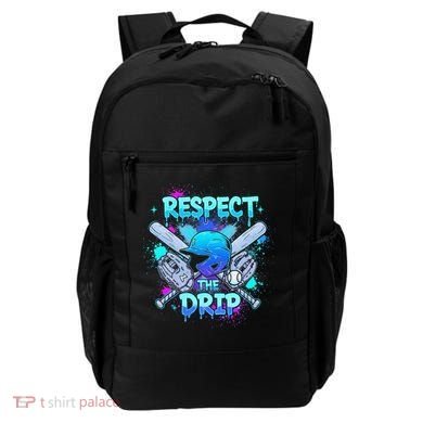 Respect The Drip Baseball Ice Cream Drip Backpack