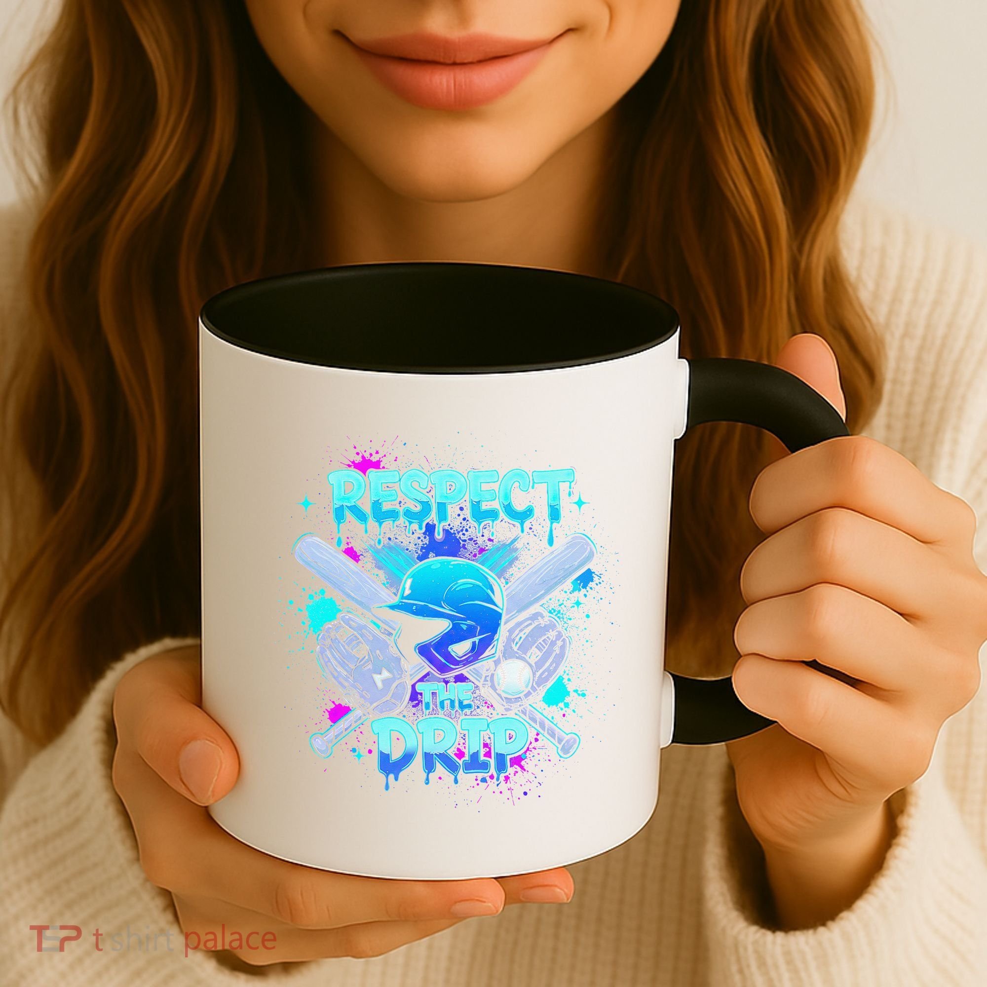 Respect The Drip Baseball Ice Cream Drip Coffee Mug