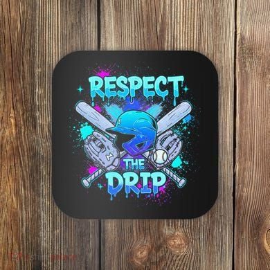 Respect The Drip Baseball Ice Cream Drip Coaster