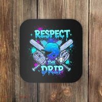 Respect The Drip Baseball Ice Cream Drip Coaster thumb 0