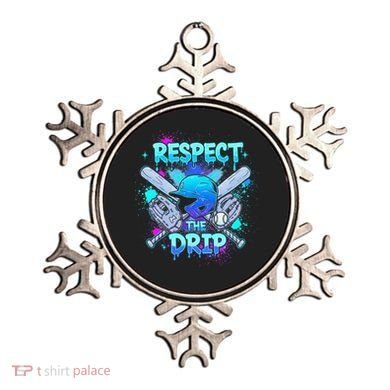 Respect The Drip Baseball Ice Cream Drip Ornament