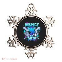 Respect The Drip Baseball Ice Cream Drip Ornament thumb 0