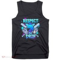 Respect The Drip Baseball Ice Cream Drip Tank Top thumb 0