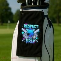 Respect The Drip Baseball Ice Cream Drip Golf Towel thumb 2