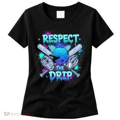 Respect The Drip Baseball Ice Cream Drip Women's T-Shirt