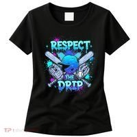 Respect The Drip Baseball Ice Cream Drip Women's T-Shirt thumb 0