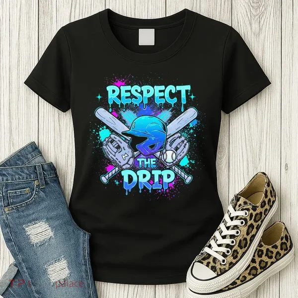 Respect The Drip Baseball Ice Cream Drip Women's T-Shirt