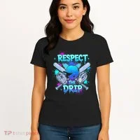 Respect The Drip Baseball Ice Cream Drip Women's T-Shirt thumb 4