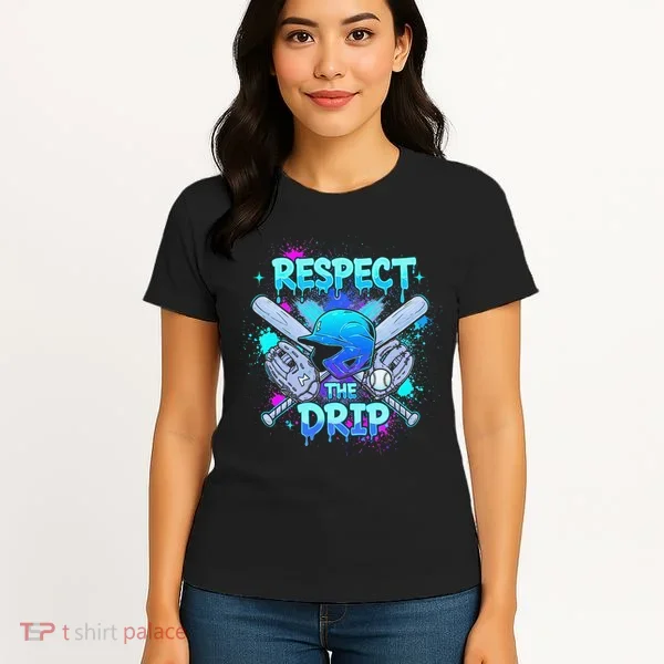 Respect The Drip Baseball Ice Cream Drip Women's T-Shirt