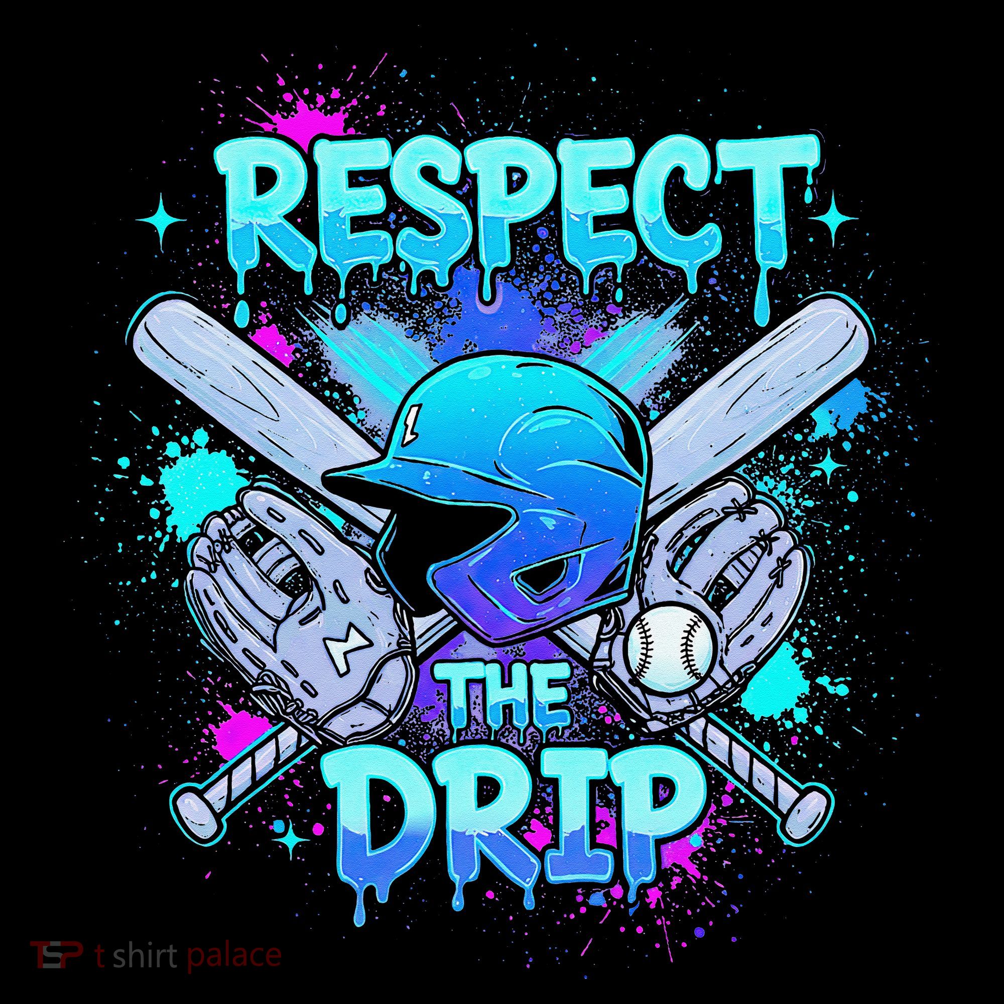 Respect The Drip Baseball Ice Cream Drip Kids Sweatshirt