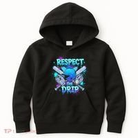 Respect The Drip Baseball Ice Cream Drip Kids Hoodie thumb 0