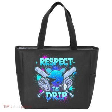 Respect The Drip Baseball Ice Cream Drip Tote Bag