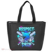 Respect The Drip Baseball Ice Cream Drip Tote Bag thumb 0