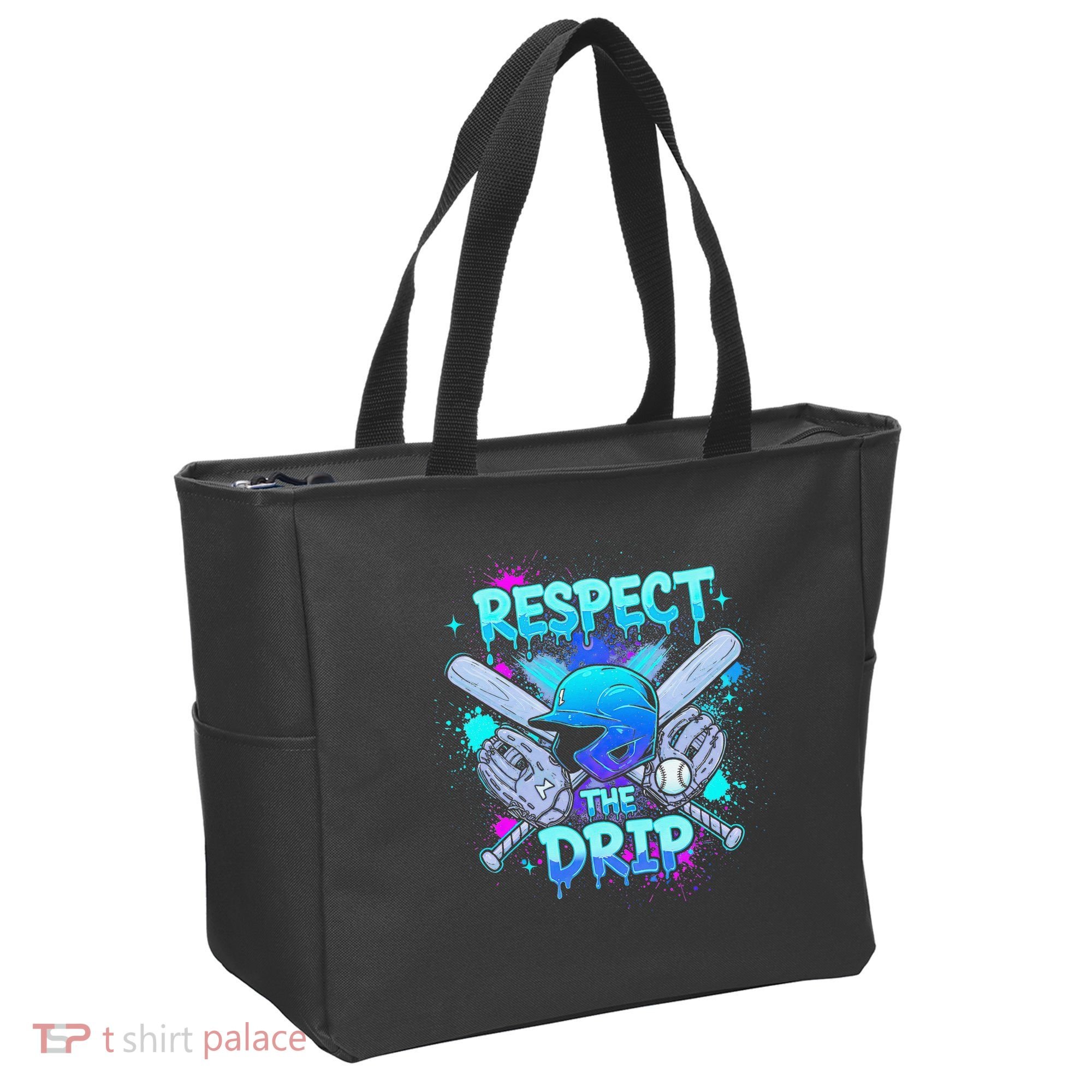Respect The Drip Baseball Ice Cream Drip Tote Bag