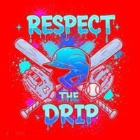 Respect The Drip Baseball Ice Cream Drip Santa Hat thumb 1