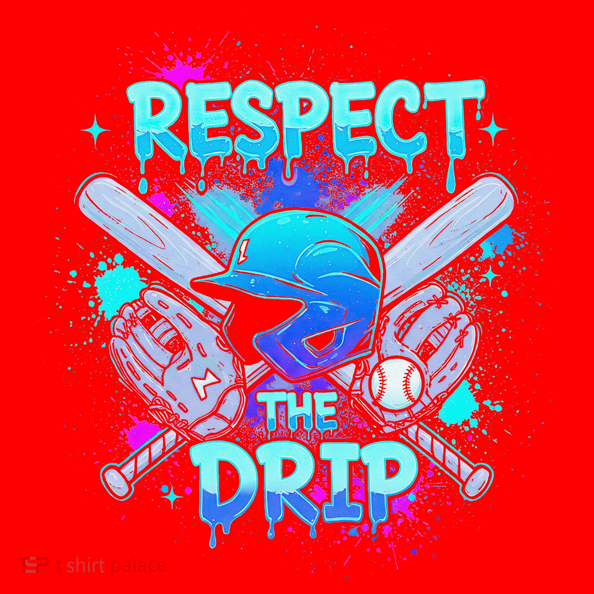 Respect The Drip Baseball Ice Cream Drip Santa Hat