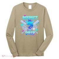 Respect The Drip Baseball Ice Cream Drip Long Sleeve Shirt thumb 0
